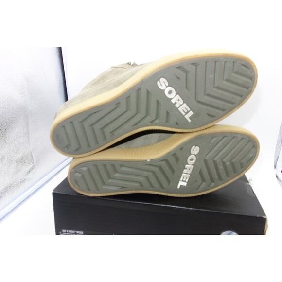 NEW Sorel Out N About Stone Green Wedge Ankle Boots Shoes Women's 12 - Picture 7 of 8